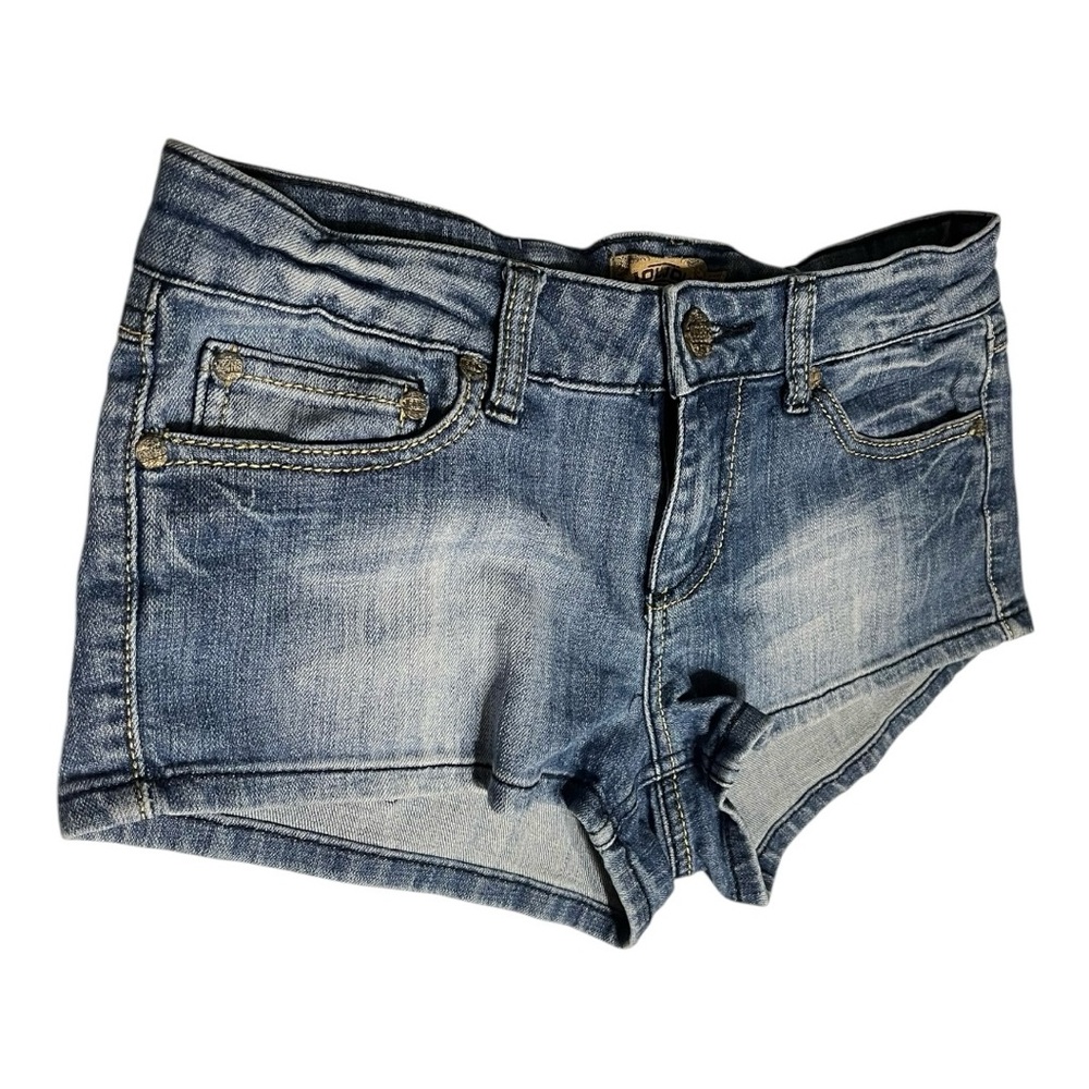 Vintage Jou Jou denim short shorts 2” inseam embroidered back pockets size 7/8.